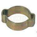 Dixon Double Ear Pinch-On Clamp, 9/16 in Nominal, 0.492 Closed dia x 0.591 in Open dia, Steel, Domestic 1315